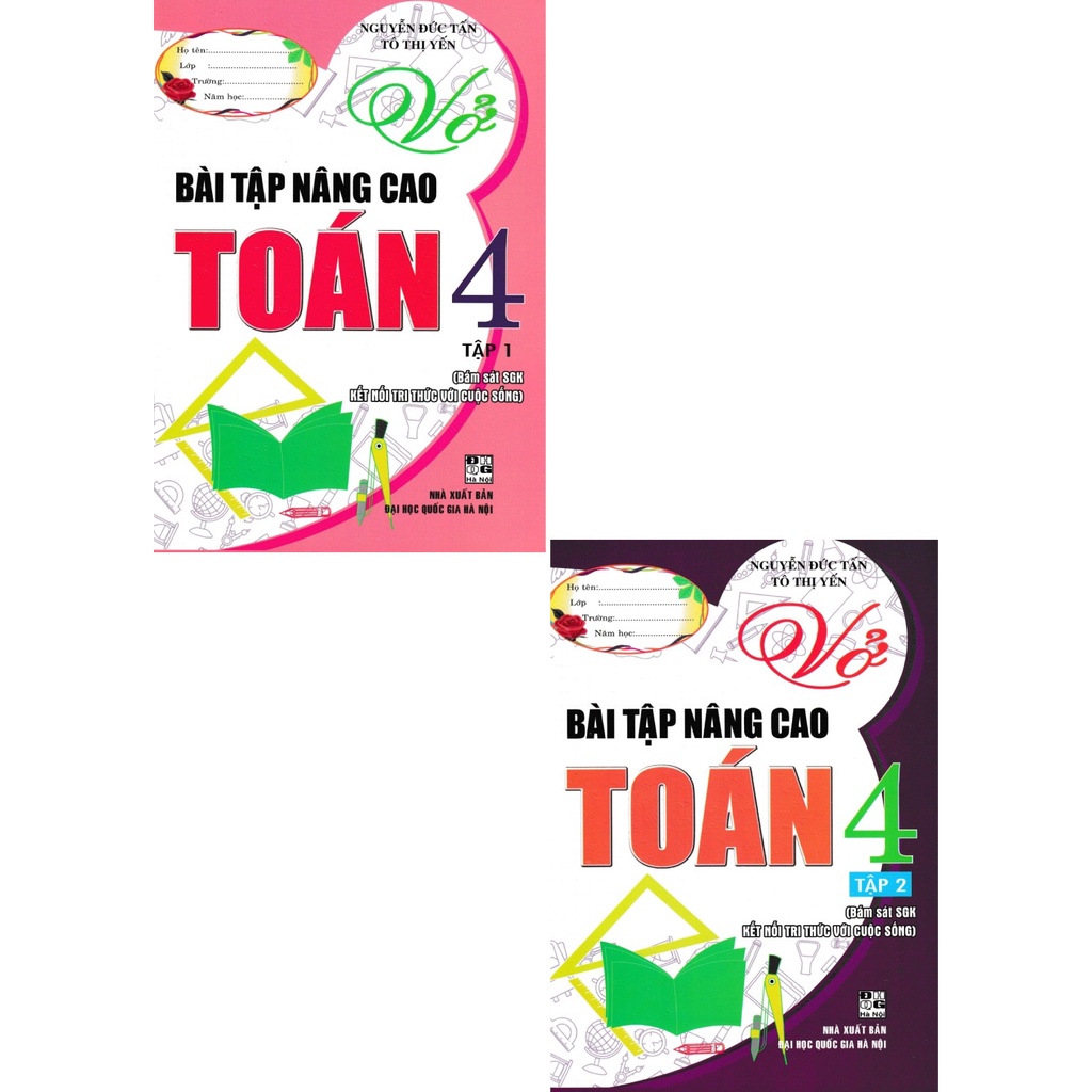 Combo Vở Bài Tập Nâng Cao Toán 4 Tập 1 + 2 - HA