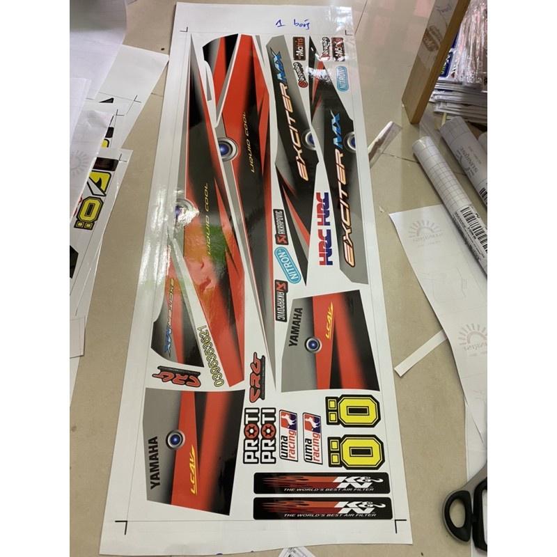 Tem rời Exciter 2019 Cam đen bảo hành màu sắc vĩnh viễn