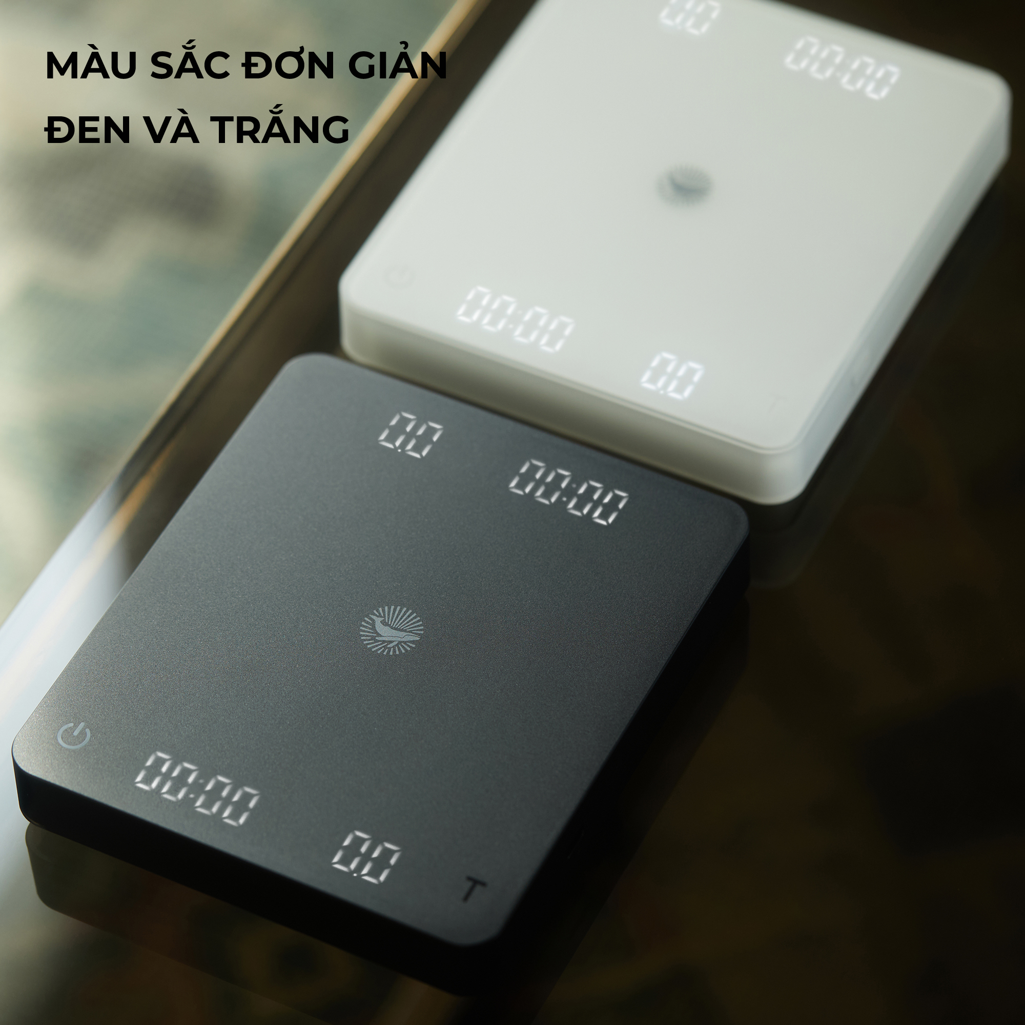 Cân điện tử GHOST 2 mặt cho pha chế cà phê đồ uống có đếm giờ CAFE DE KONA pin sạc