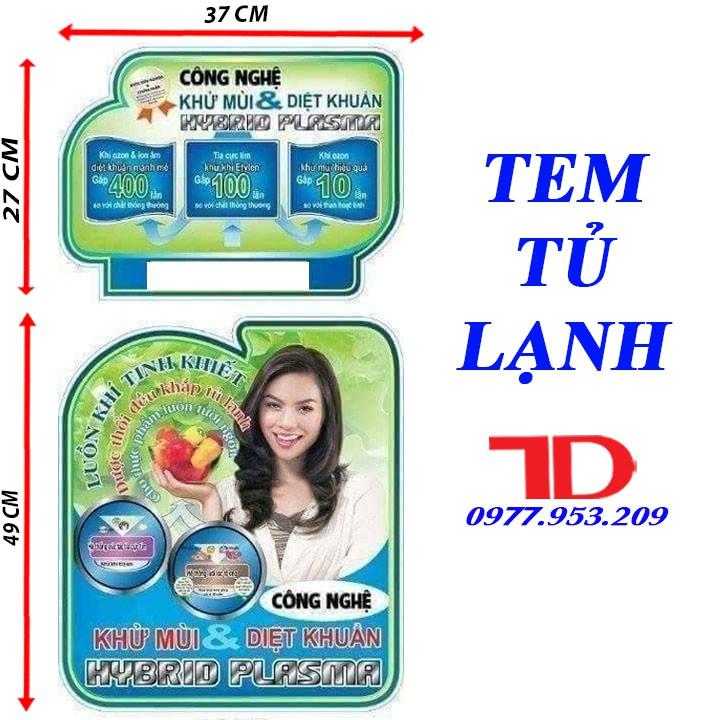 Miếng dán tủ lạnh, tem dán trang trí tủ lạnh mẫu 2
