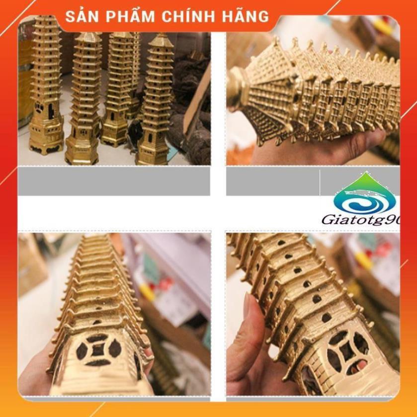 Tháp văn xương bằng đồng 11 tầng cao 27cm tặng 1 khăn lau đa năng 206572206275