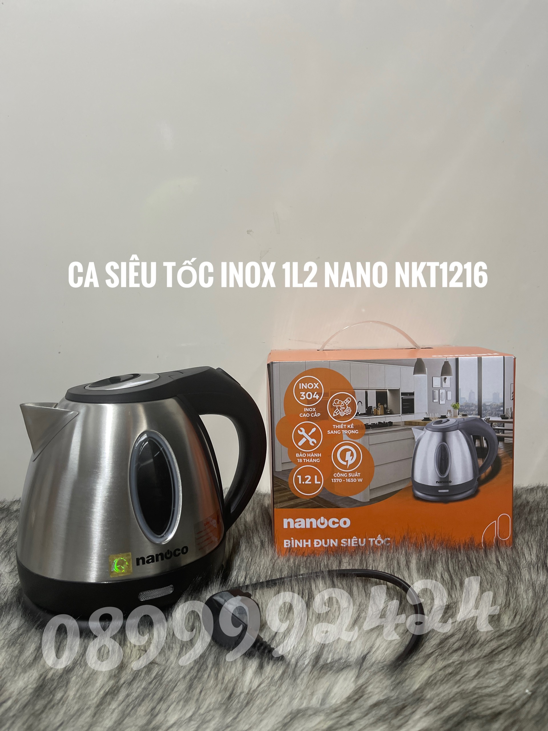 BÌNH ĐUN SIÊU TỐC, CA SIÊU TỐC NANOCO NKT1216 , BÌNH ĐUN TRÀ