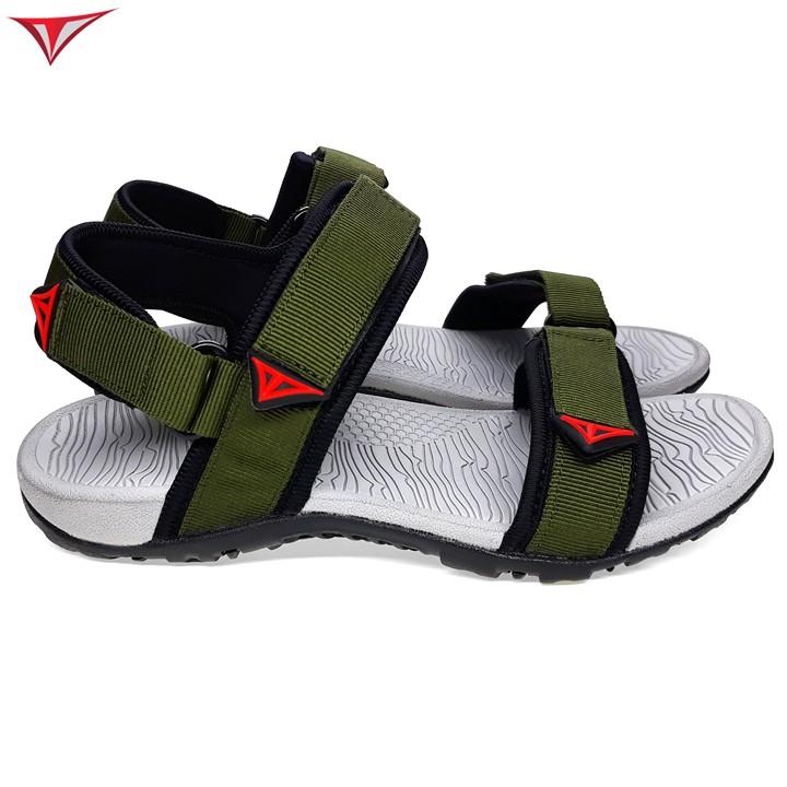 Giày Sandal Nam Nữ Việt Thủy Hai Quai Ngang Xanh Rêu - VT016