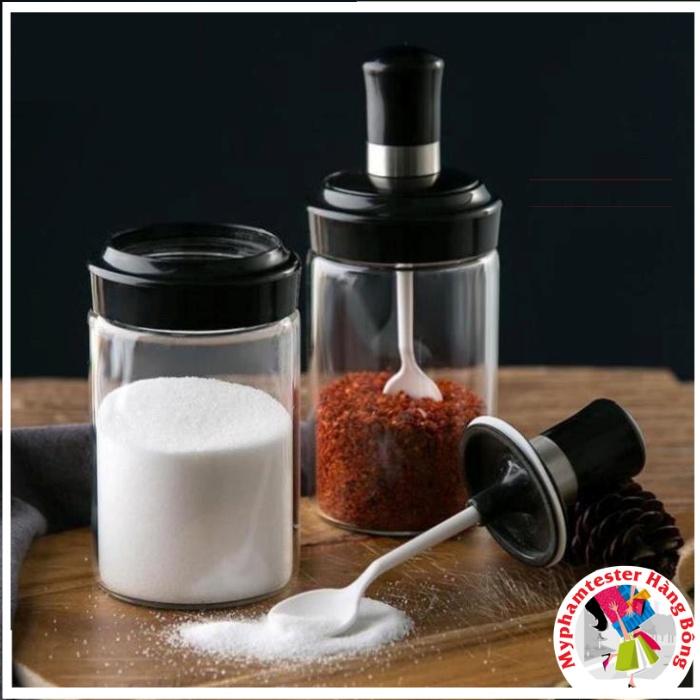 Lọ đựng gia vị, hũ đựng gia vị kèm thìa múc