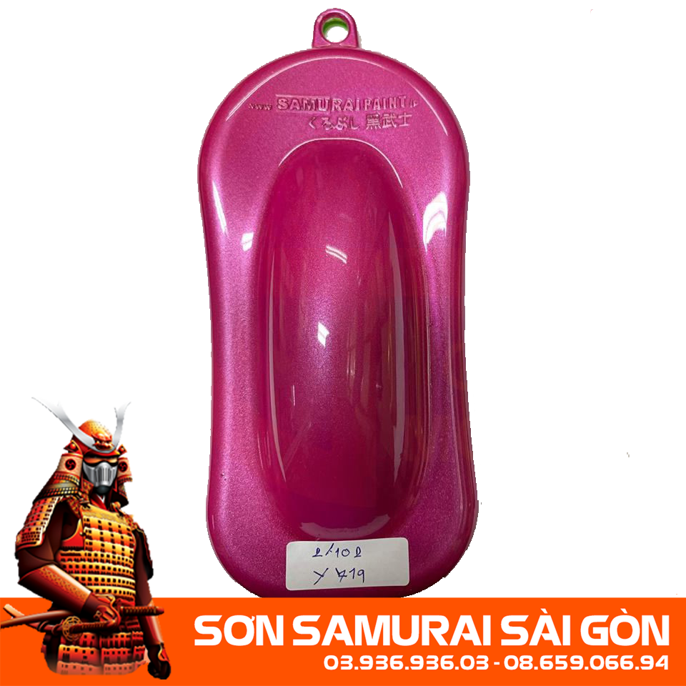 Sơn SAMURAI KUROBUSHI Y719* MÀU HỒNG chính hãng dành cho xe máy