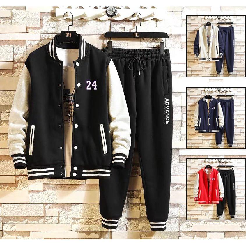 Bộ Quần Áo Nam Nữ Unisex Áo Khoác Bomber Phối Quần Dài Bo Gấu Thời Trang Zenkonu QA NAM 1000105