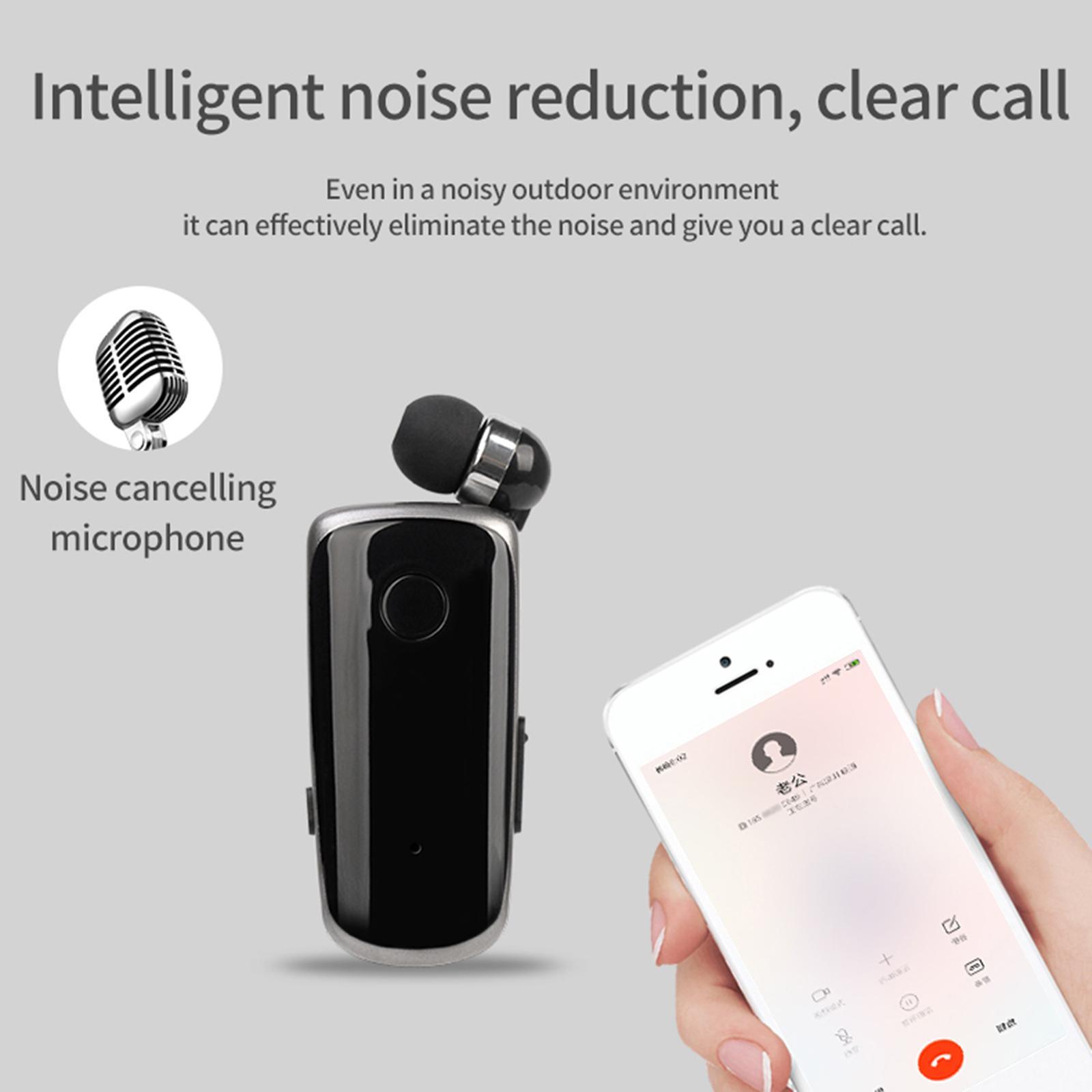 Collar Earphones Handsfree Earpiece Headset for Gifts Driver Black