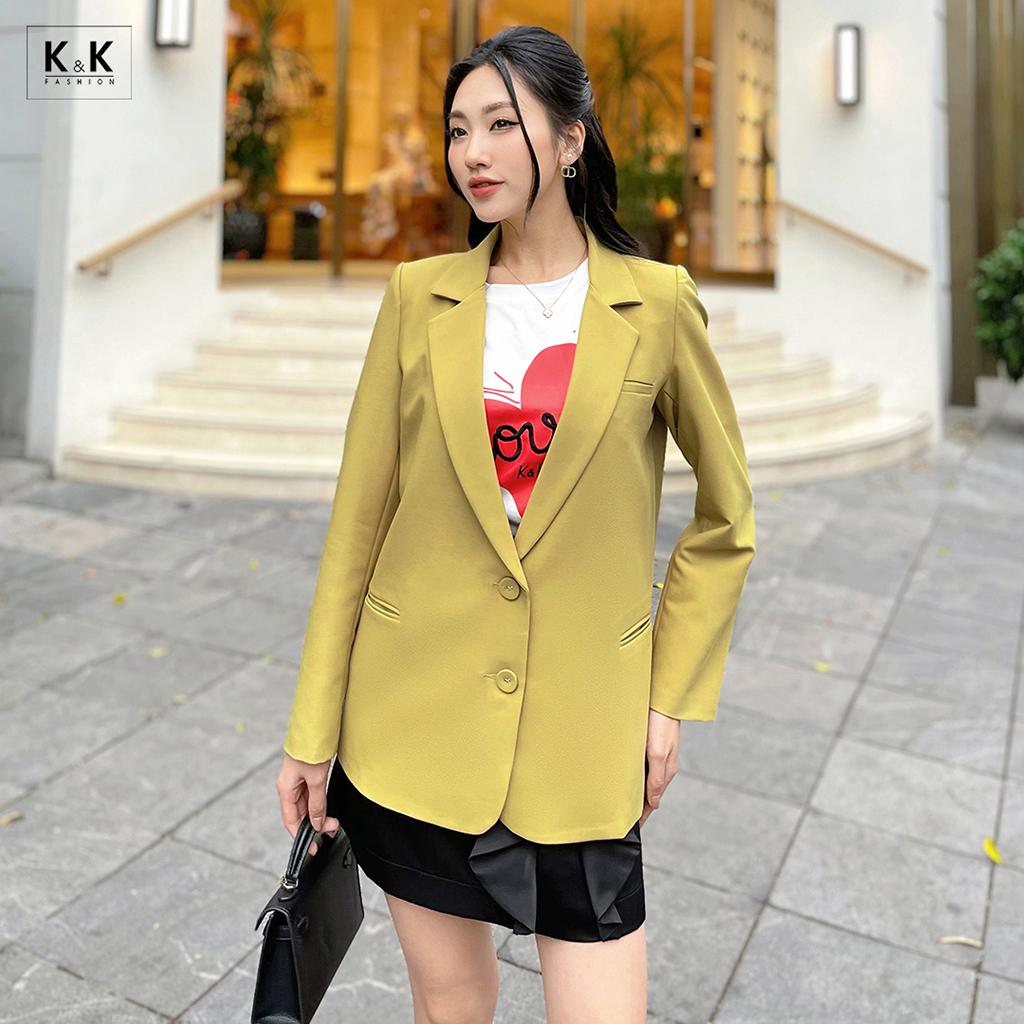 Áo blazer nữ hai túi trước K&amp;K Fashion AK11-18 Chất Liệu Teijin