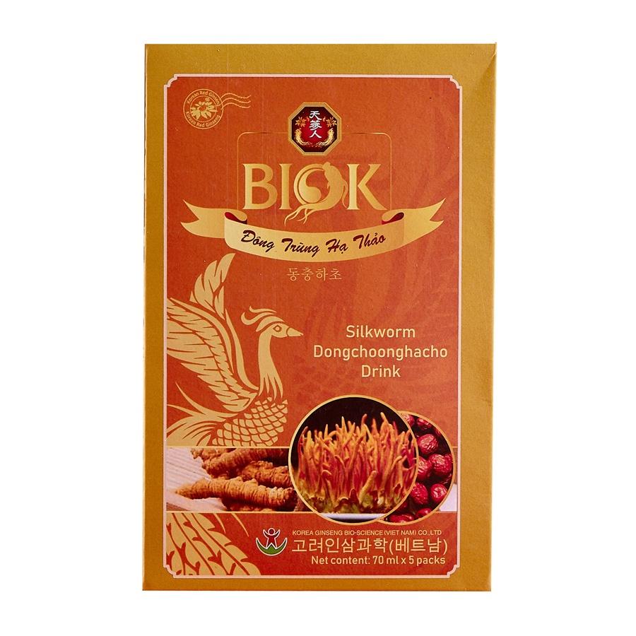 Nước Uống Đông Trùng Hạ Thảo BIOK Tăng Cường Miễn Dịch (70 ml x 5 gói)