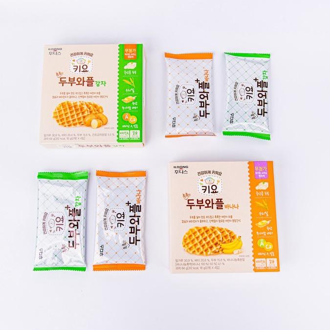 Bánh Waffles ăn dặm đậu hũ non Ildong Hàn Quốc vị Chuối dành cho bé từ 7M+ (Date 8/2022)