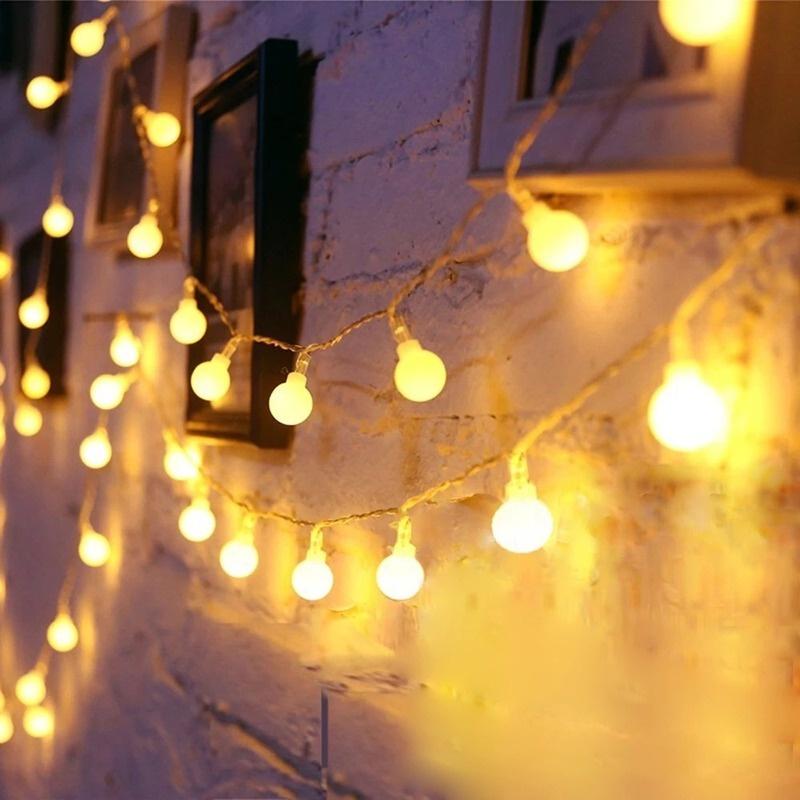 Dây đèn LED bóng tròn 1.5/3/4/5m nhiều màu sắc chống thấm nước trang trí nhà cửa/tiệc cưới/giáng sinh