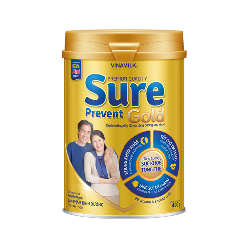 Bộ 3 Lon Sữa bột Vinamilk Sure Prevent Lon 400g