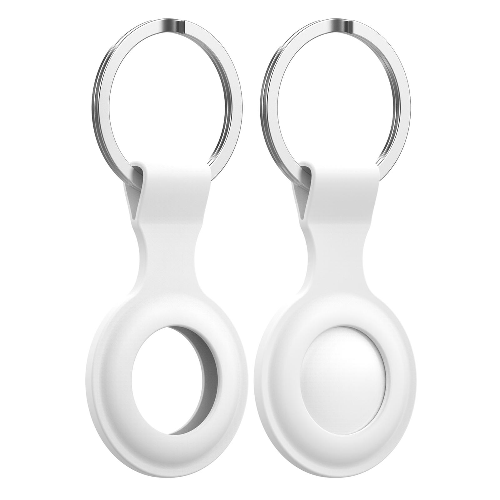 Soft Silicone Protective Sleeve Cover for Airtags Tracker, with Keychain Ring Anti-Scratch Lightweight Sweat-proof, Scratch-resistant