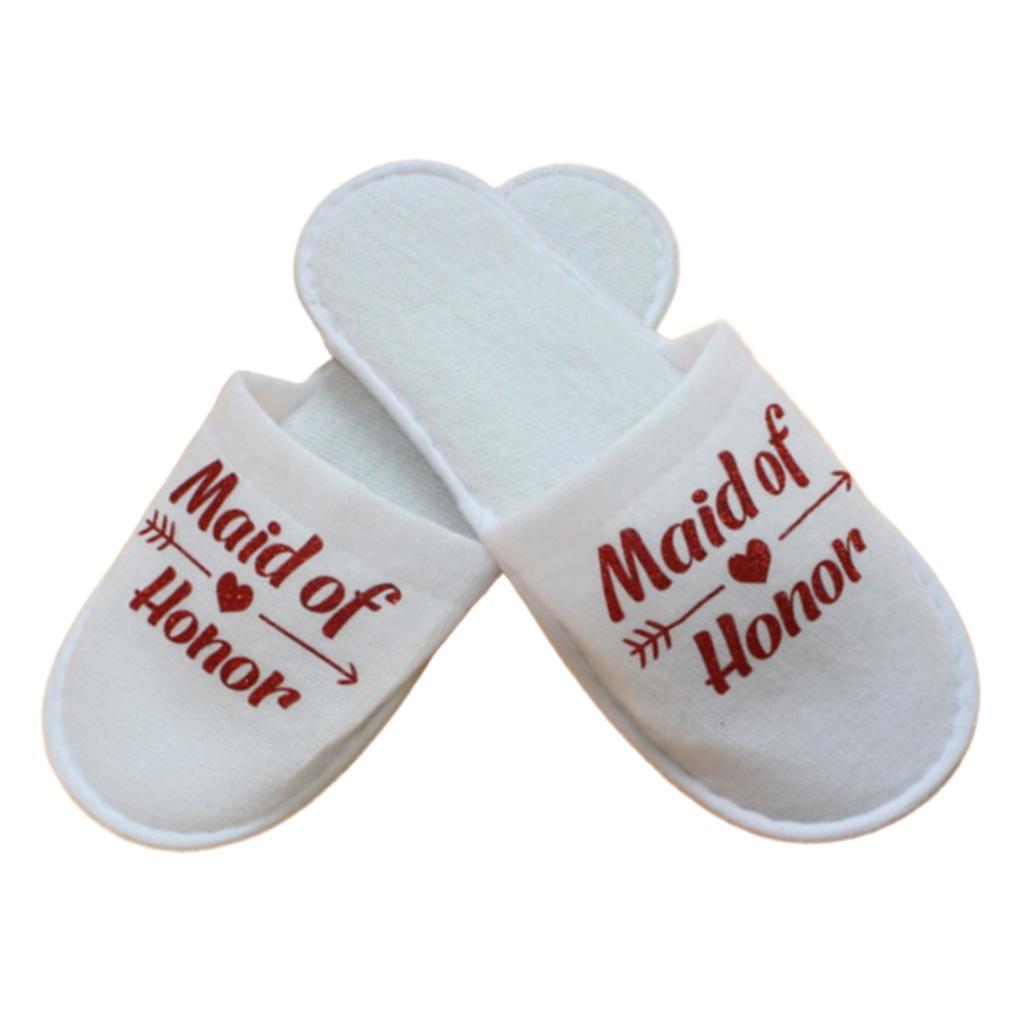 Bride Wedding  Party Slippers Maid of Honor SPA Slippers