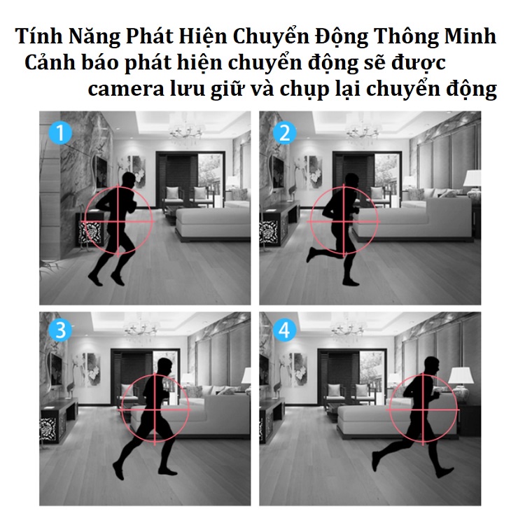 Camera Chống Chộm Gắn Ốp Tường Trần Nhà, Kết Nối Wifi, Xem Từ Xa, Giám Sát Toàn Cảnh 360, Độ Phân Giải HD Cao