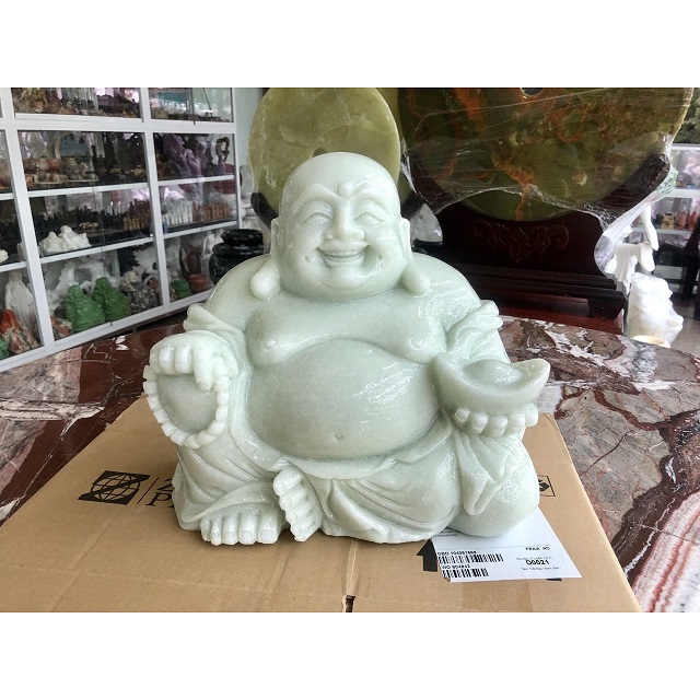 Tượng Phật Di Lặc Cao 80cm Điêu Khắc Từ Đá Tự Nhiên Nguyên Khối - Trang Trí Phong Thủy Chất Lượng