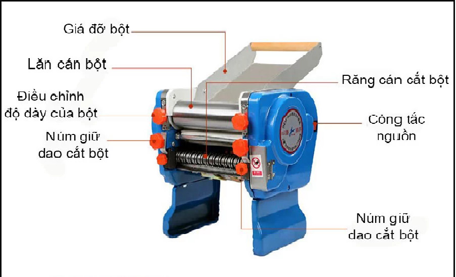 máy cán bột cắt bột làm mì bánh canh MT-200D1