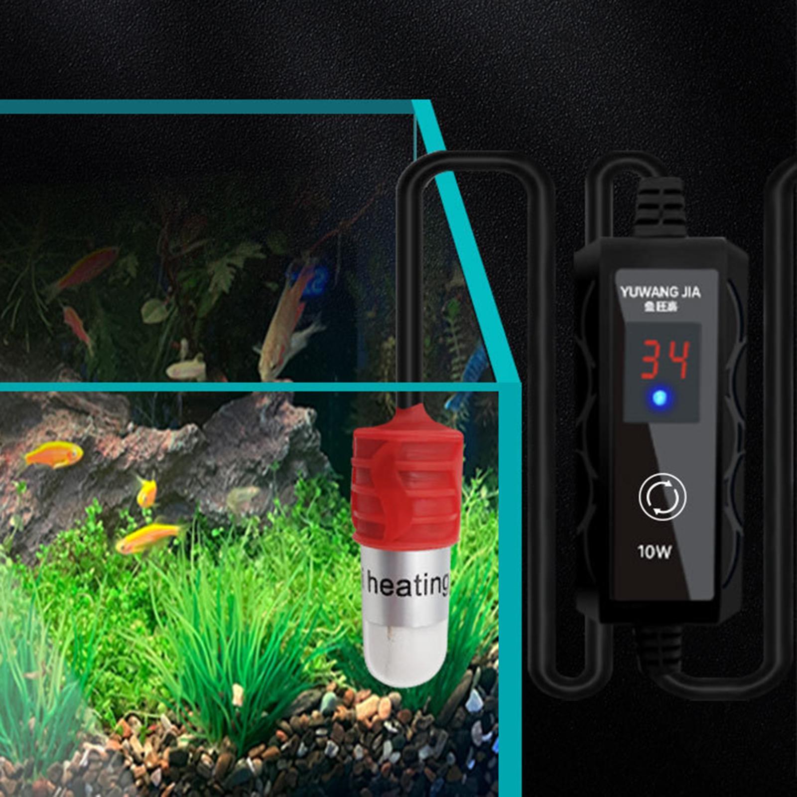Aquarium Fish Tank Heater Heat Rod Over Temperature Protection Submersible Thermostat for Newts
