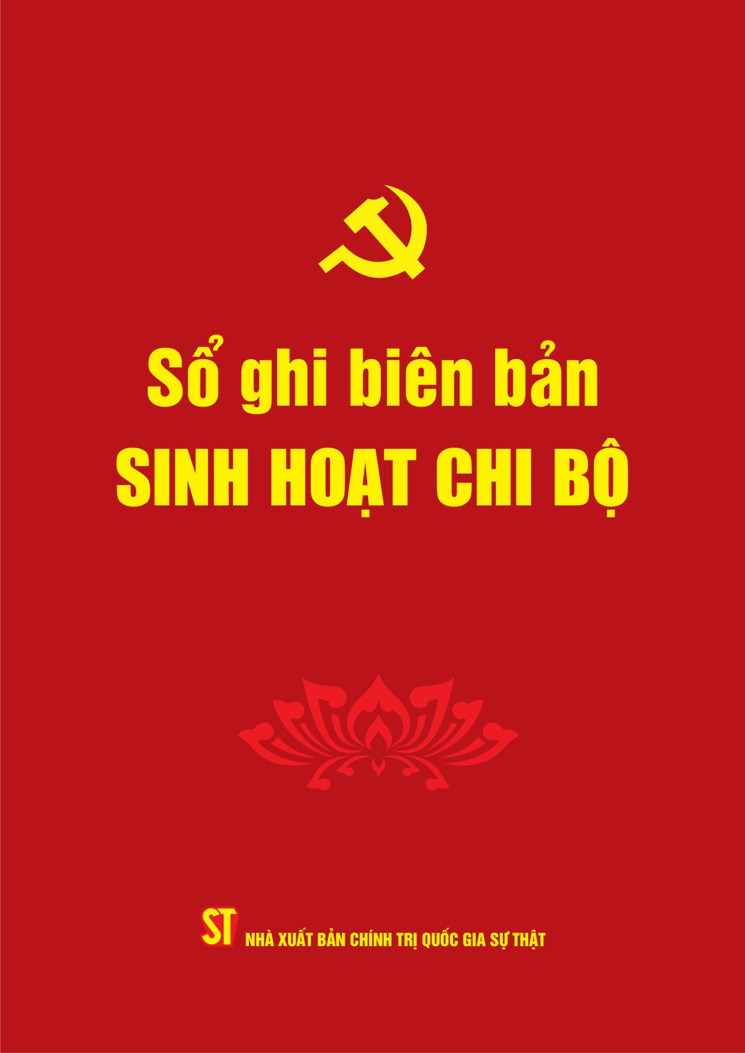 Sổ ghi biên bản sinh hoạt chi bộ