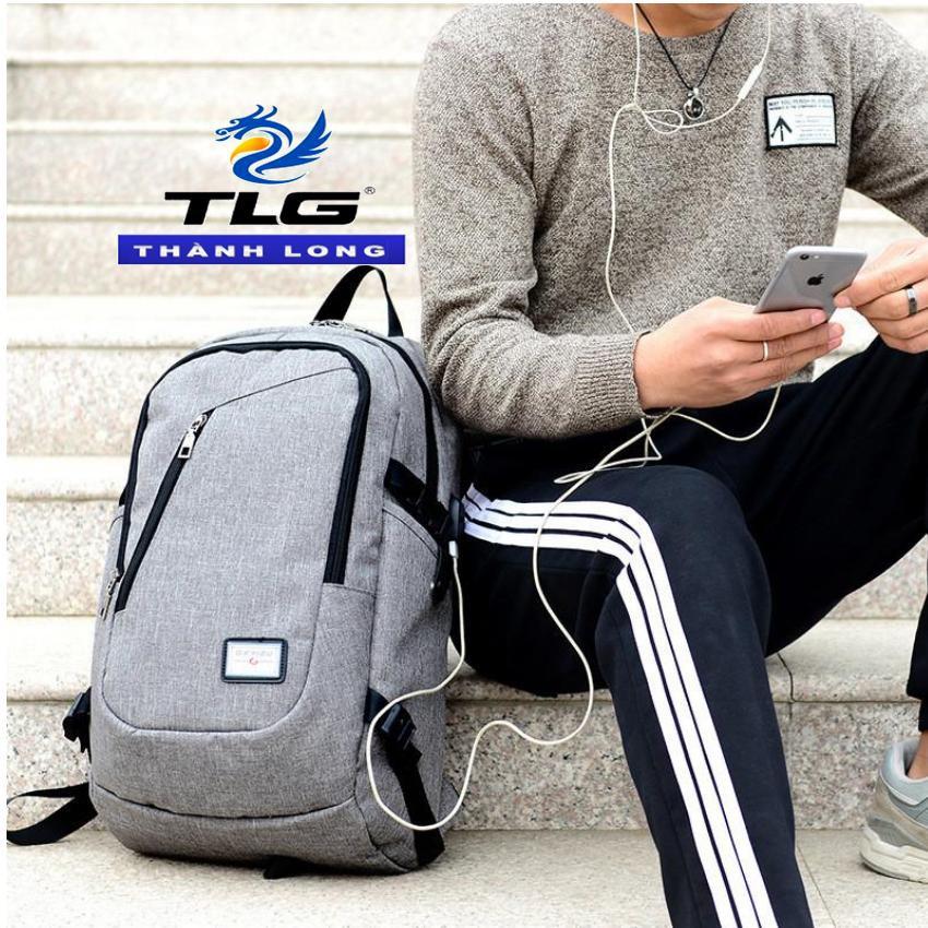 Balo nam, nữ kèm cổng sạc USB Thành Long TLG tặng 01 bút bi cao cấp TLG
