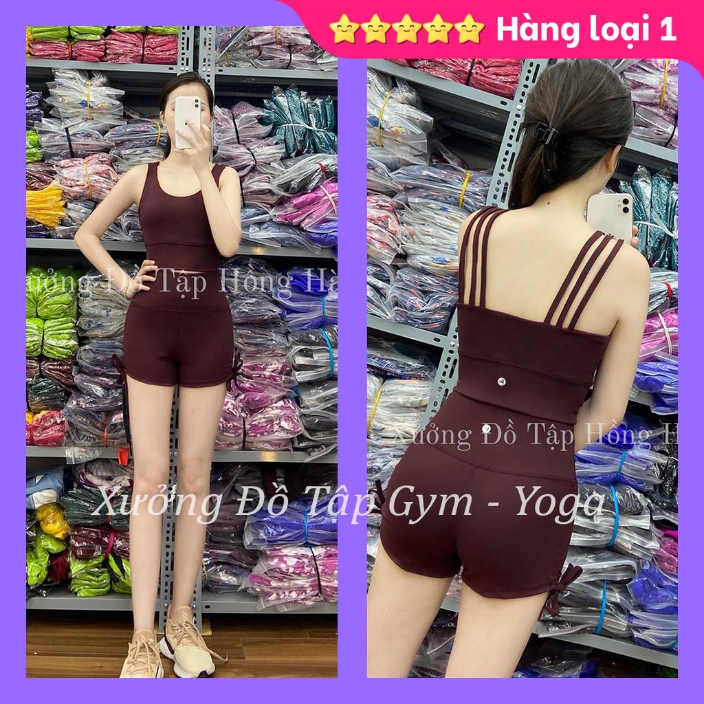 Cam kết ảnh thật 100% SET BỘ ĐỒ TẬP Yoga, Gym, Aerobic - Set Tập Gym Nữ đùi lưng dây thẳng