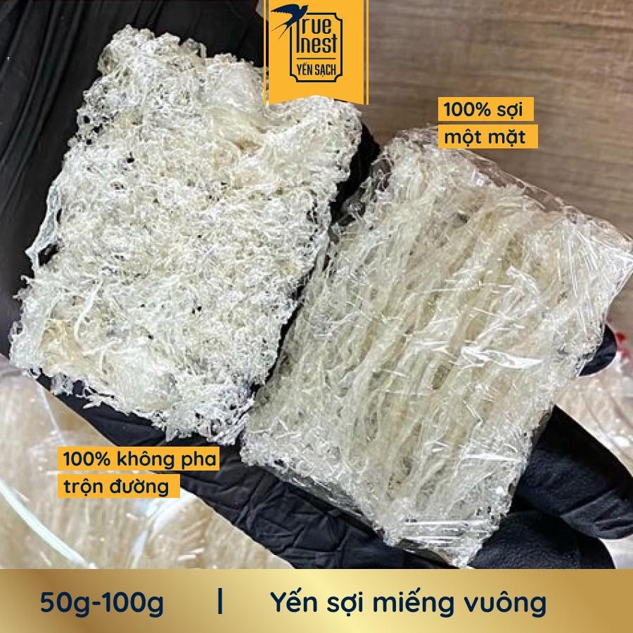 Tổ yến sào tinh chế True Nest - Miếng vuông 1 mặt sợi