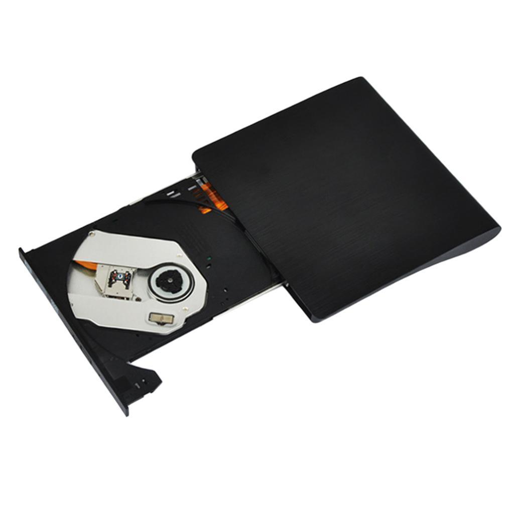 Slim USB3.0 External Mobile DVD CD ROM Drive Reader Player Black