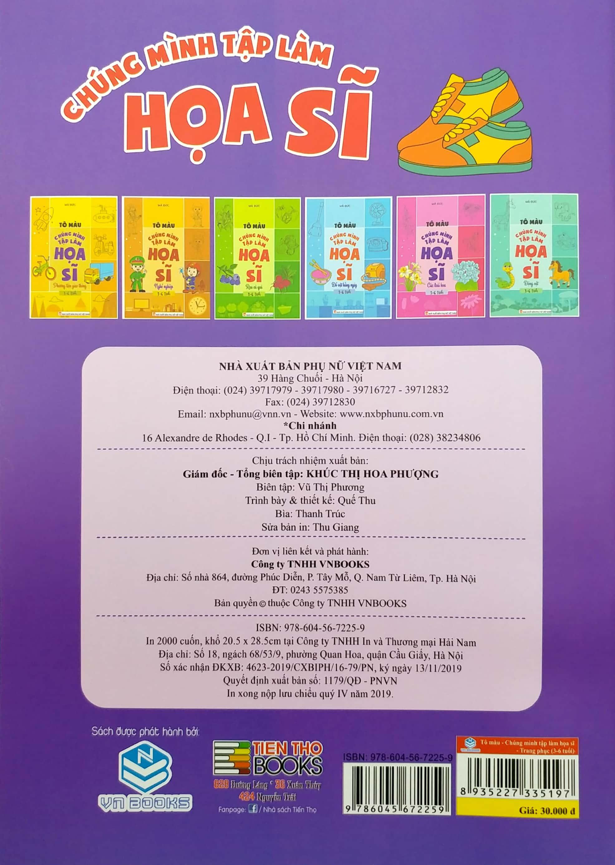 Tô Màu Chúng Mình Tập Làm Họa Sĩ - 3-6 Tuổi - Trang Phục