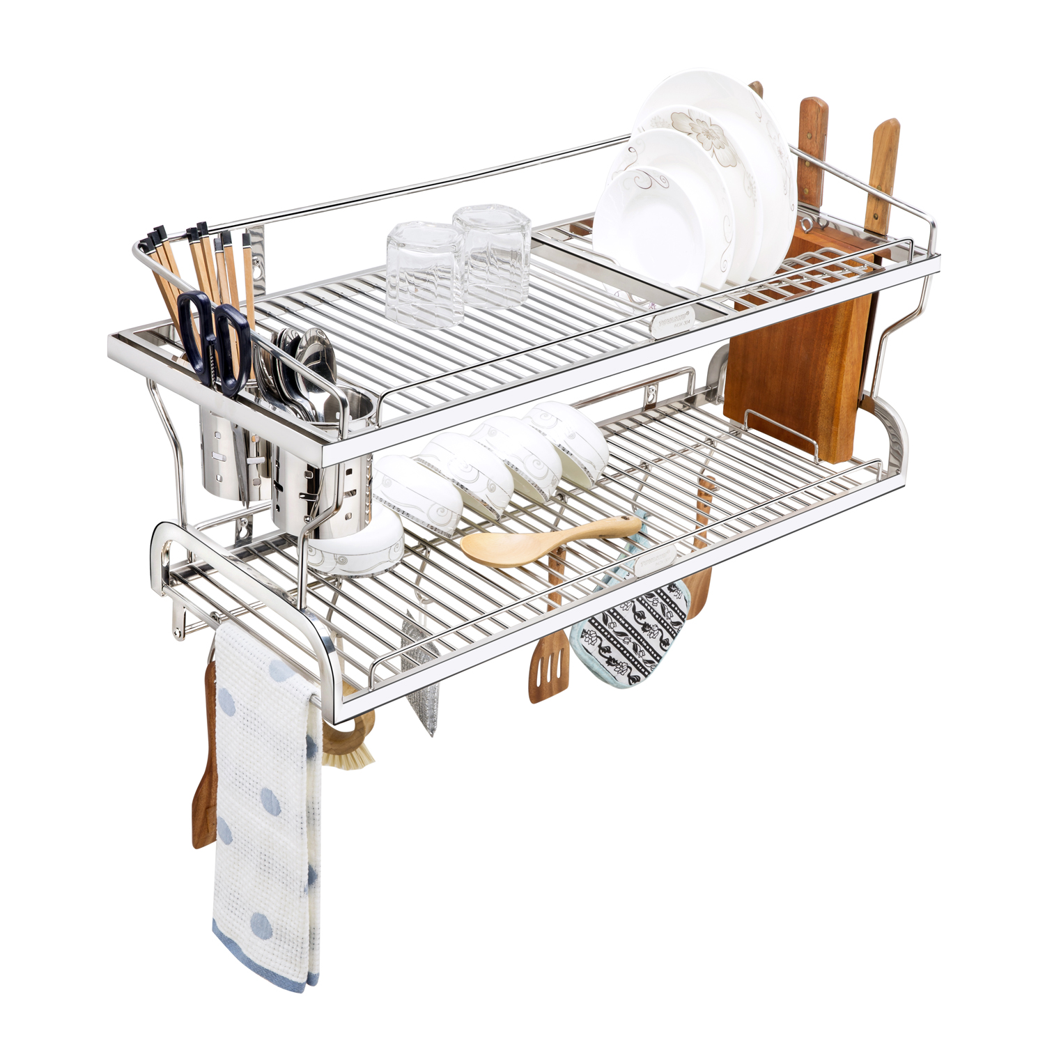 Kệ sóng chén 8 tấc bắt vít inox 304 TOVASHU 304-8XC2