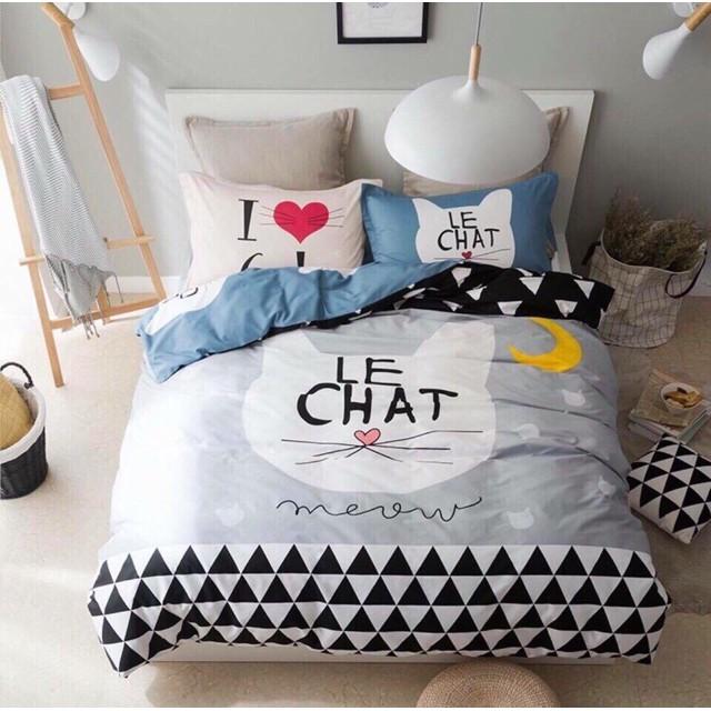Bộ chăn ga cotton 3D hoàng loại 1
