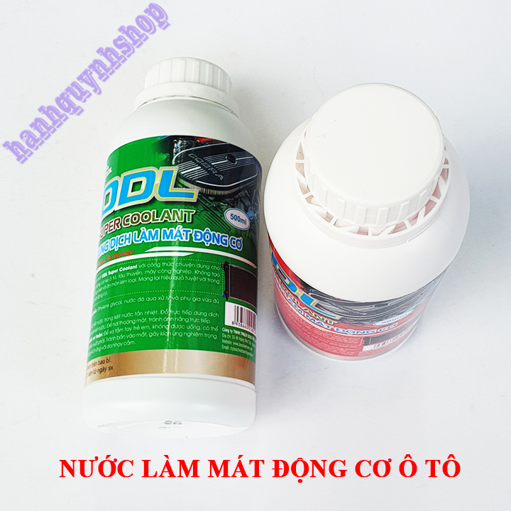 Nước làm mát động cơ ô tô lon 500ml màu xanh đỏ