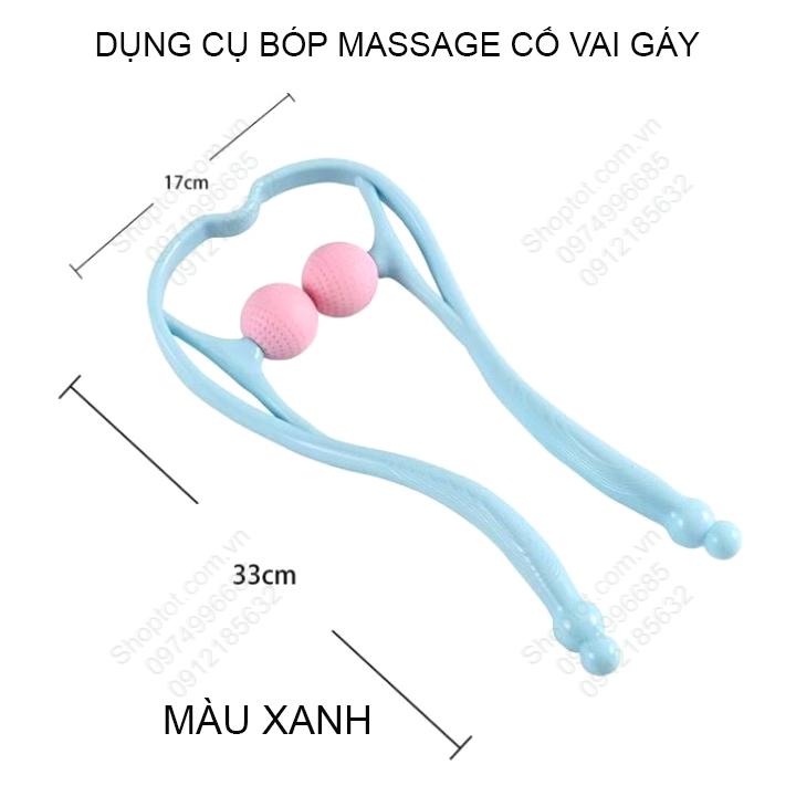 (Shopvina) Dụng cụ massage cổ, vai bằng tay, làm bằng nhựa PP-TPR mềm, dẻo, mềm