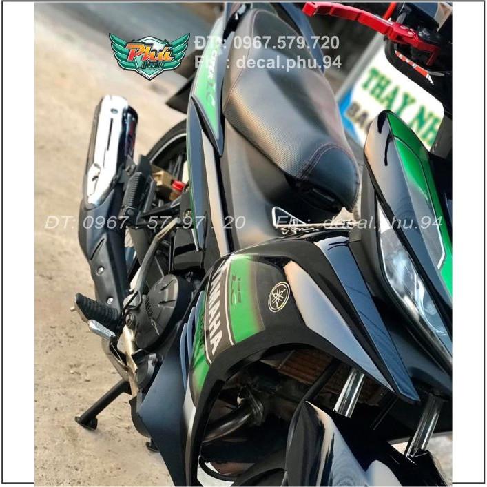 Tem Exciter 135 Lc xanh lá đen