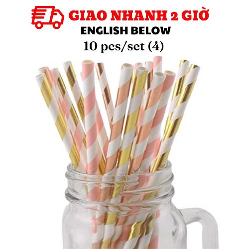 Ống hút giấy - Straws nhiều mẫu tcl39