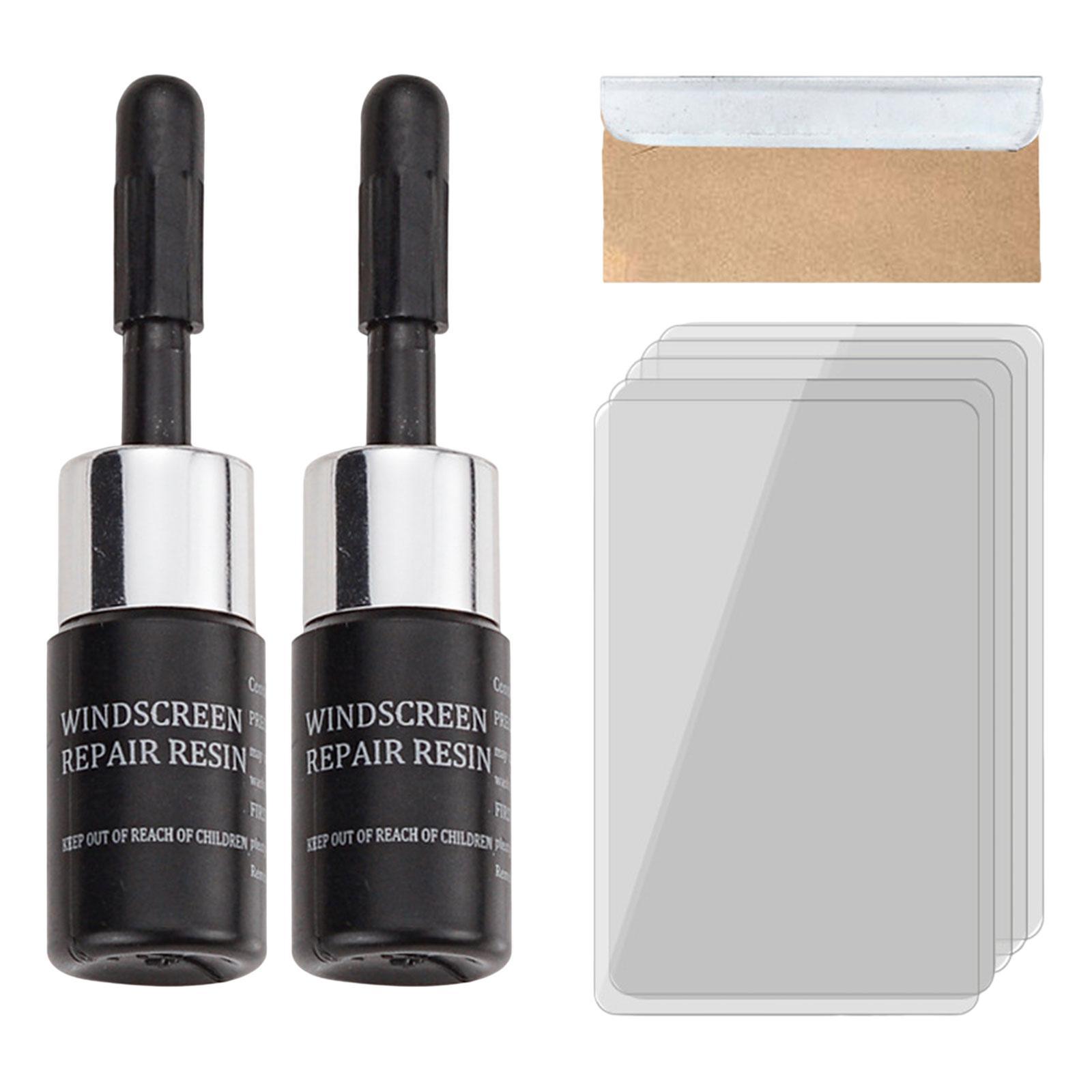 2Pcs Car Windshield Crack Repair Window Glass Set Fixing Chips Cracks Nano Fluid Filler Vehicle Glass DIY Windscreen Tool