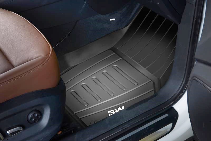 Thảm lót sàn xe ô tô dành cho Audi Q3 2011 - 2018 Nhãn hiệu Macsim 3W chất liệu nhựa TPE đúc khuôn cao cấp - màu đen