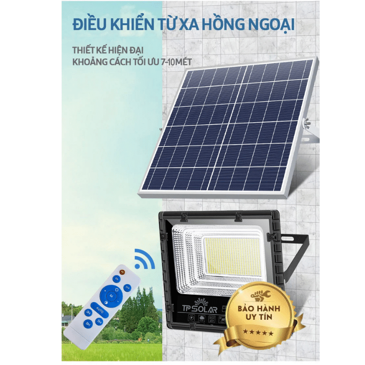 Đèn Pha Led Năng Lượng Mặt Trời TP Solar TP-K100 100W Siêu Sáng, Bảo Hành 3 Năm