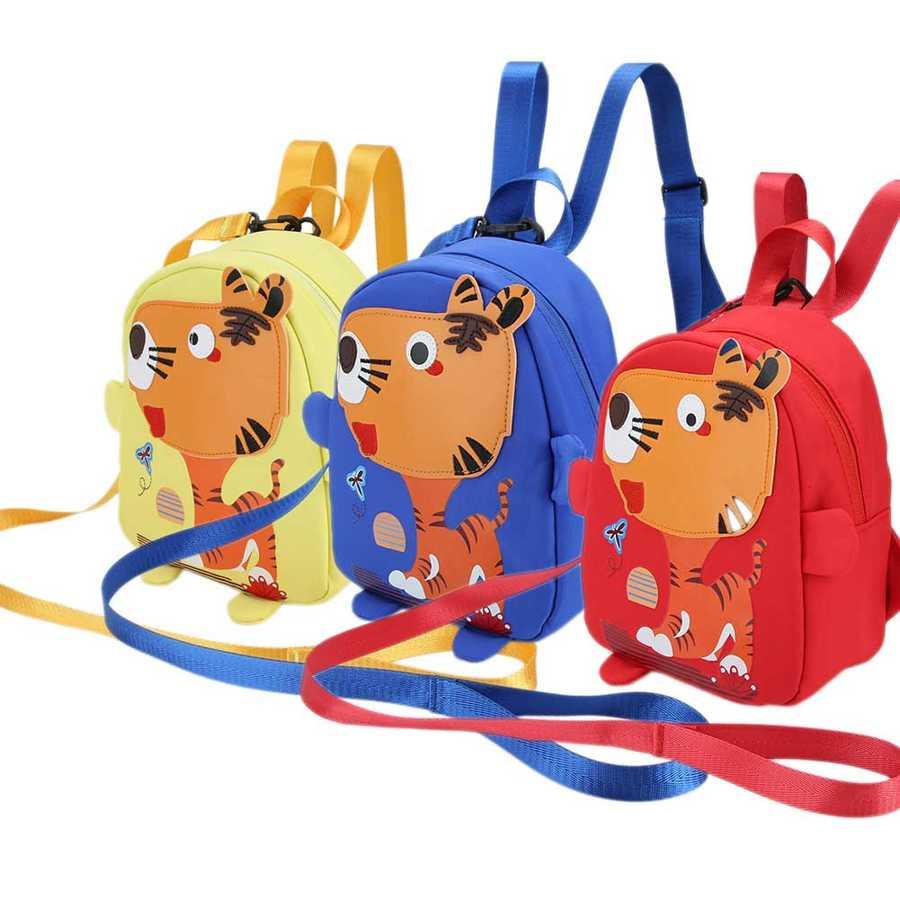 Dễ Thương Hình Con Hổ Bé Dây An Toàn Toàn Ba Lô Trẻ Em Hình Hoạt Hình Ba Lô Chống Mất Schoolbag Túi Có Bé Dây An Toàn
