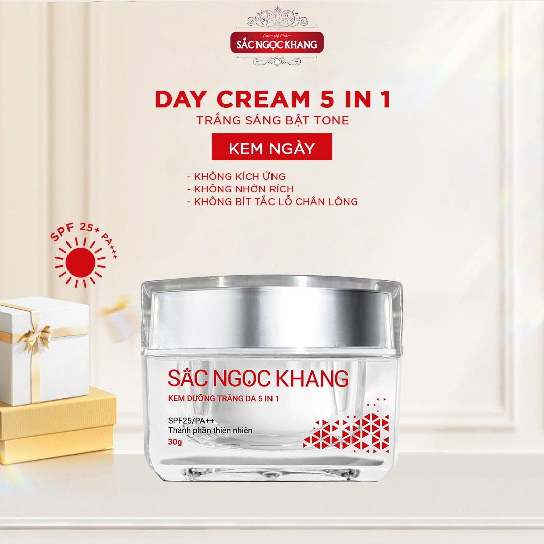 Kem dưỡng trắng da ban ngày 5 trong 1 Day Cream Sắc Ngọc Khang (Hộp 30ml)