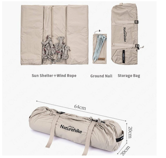 Tăng lục giác Cotton Glamping dành cho NatureHike NH20TM007 (không gồm gậy chống tăng)