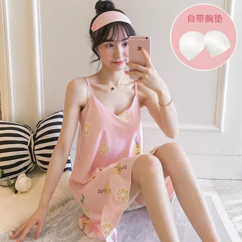 Váy Ngủ 2 Dây Kute Kèm Bịt Mắt Ubán xong