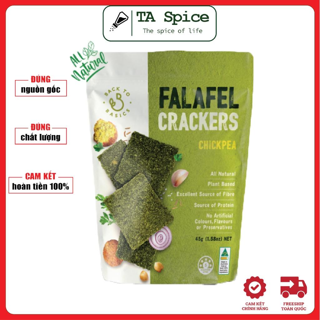 Bánh thực dưỡng vị Đậu gà Falafel ép giòn Back to Basics 45gr - Thuần chay - Falafel Crackers Chickpea