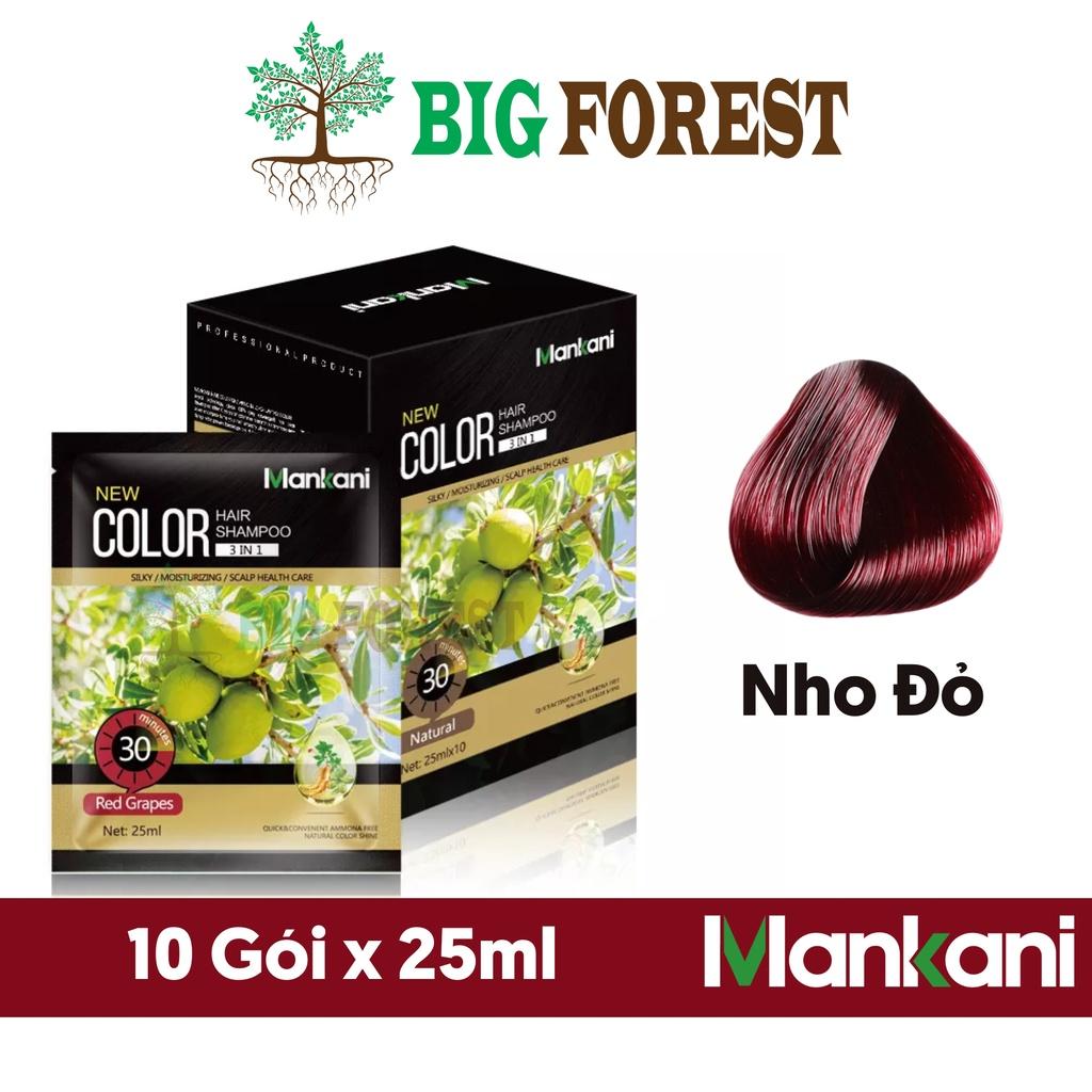 Hộp Dầu Gội Nhuộm Tóc, Thảo Dược Màu Nho Đỏ, Mankani