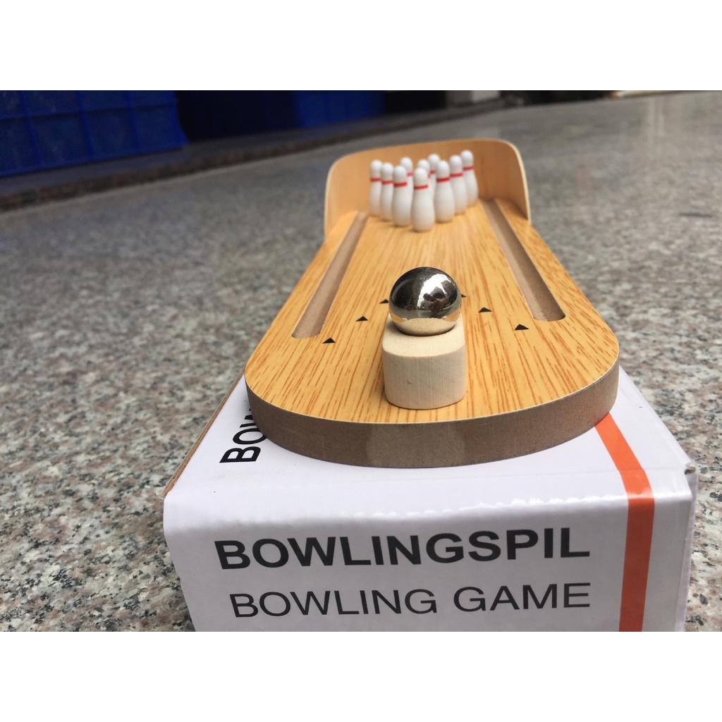 Trò chơi bowling bằng gỗ mini cho bé, Đồ Chơi Bowling Mini Bằng Gỗ Phát Ra Âm Thanh, An Toàn Cho Bé