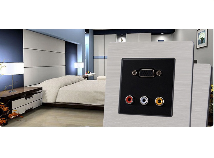 Ổ Cắm Âm Tường Cổng VGA Và Audio TK-VGA1AV