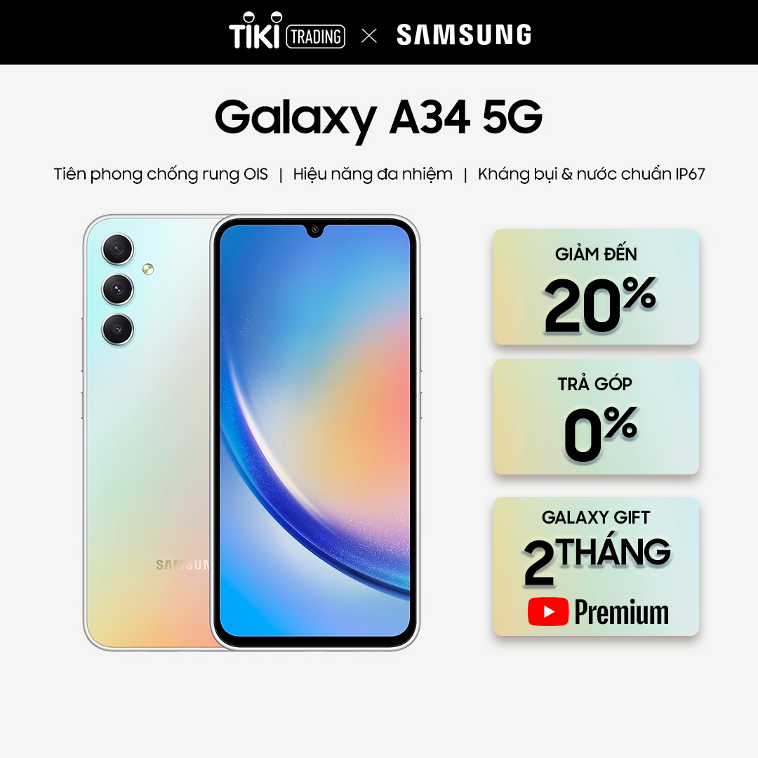 Điện thoại Samsung Galaxy A34 5G (8GB/128GB) - Hàng chính hãng