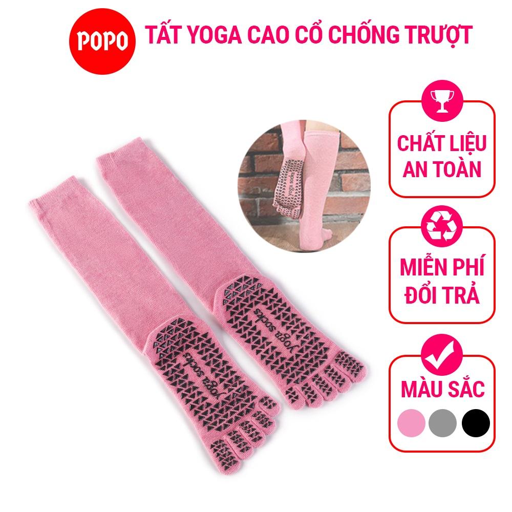 Tất Yoga Chống Trượt Cổ Cao vớ Yoga tập thể dục chống trượt êm ái, tránh hôi chân, đảm bảo an toàn