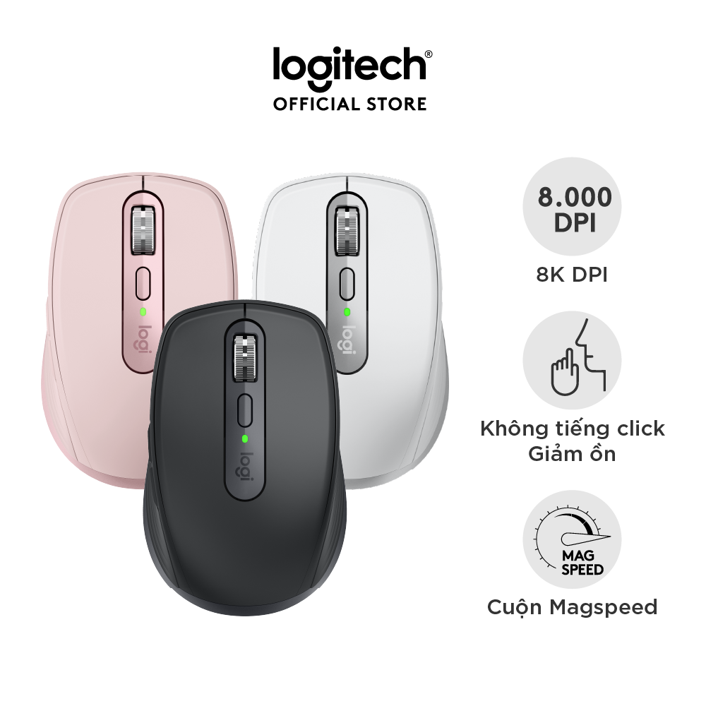Chuột không dây Logitech MX Anywhere 3S Wireless/ Bluetooth - Hàng chính hãng