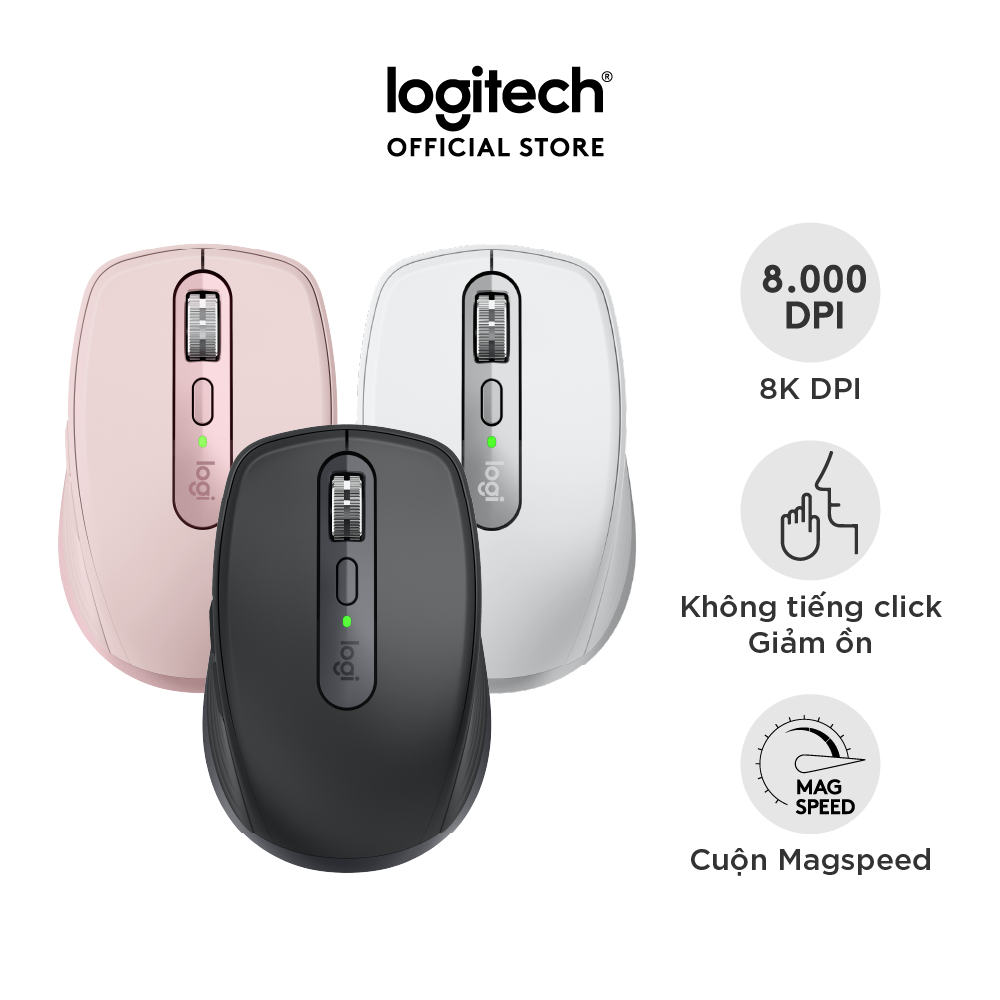 Chuột không dây Logitech MX Anywhere 3S Wireless/ Bluetooth - Hàng chính hãng