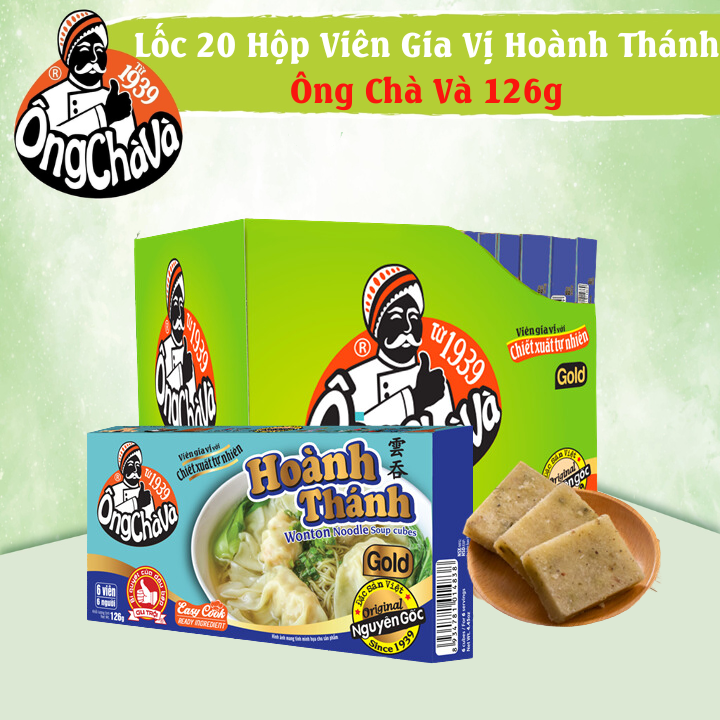 Lốc 20 Hộp Viên Gia Vị Hoành Thánh Ông Chà Và 126gr (Wonton Noodle Soup Cubes)